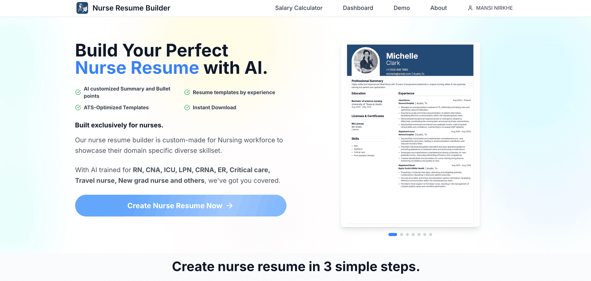 Nurse Resume Builder