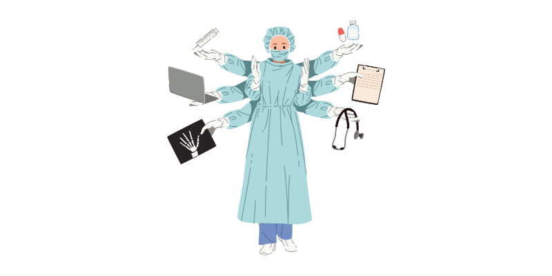 Essential nursing skills chart showing technical and soft skills required for successful nurse resumes